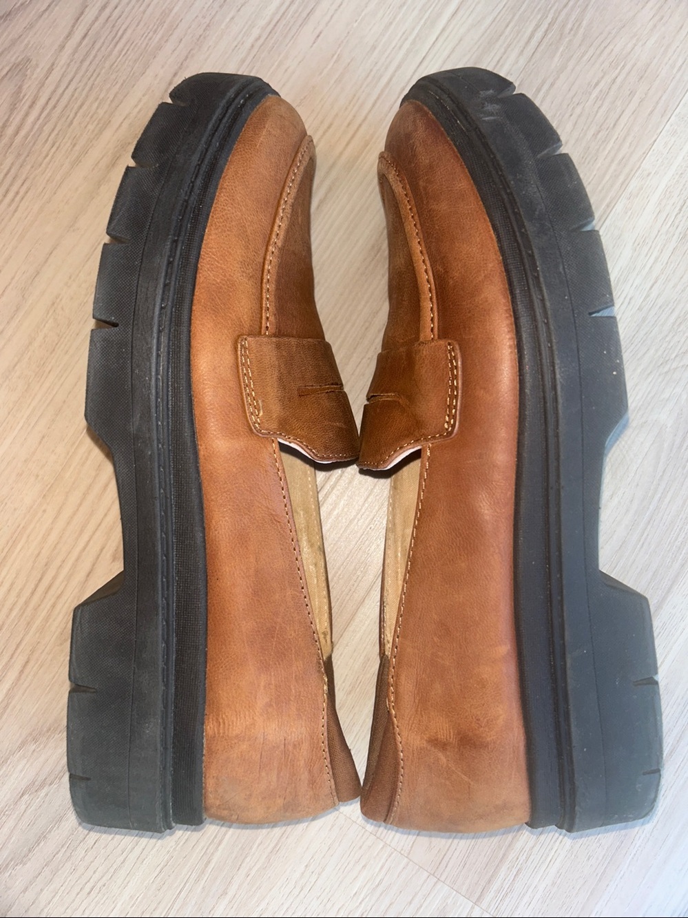 Women’s Comfort Penny Loafers 9M Brown Preppy Slip On Career - Picture 6 of 11